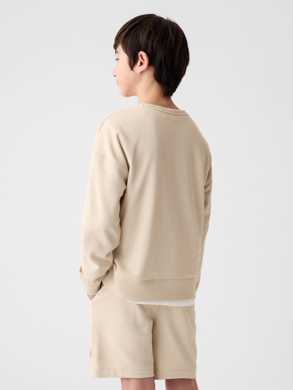 GAP Detská mikina s logom a fleece GAP
