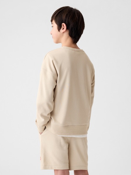 GAP Detská mikina s logom a fleece GAP