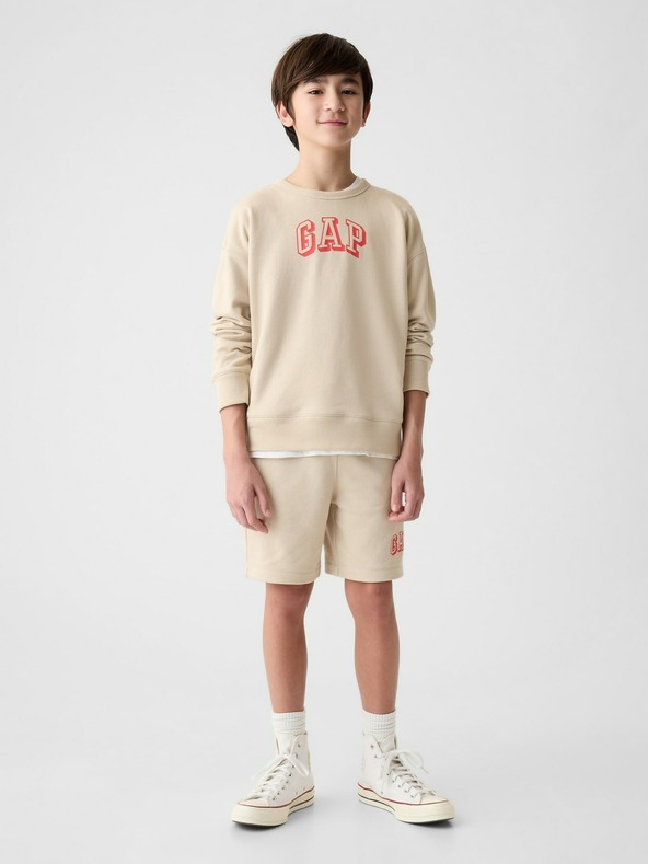 GAP Detská mikina s logom a fleece GAP