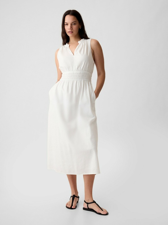 GAP Ľanové maxi šaty GAP