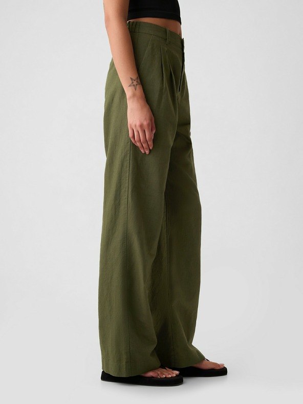 GAP Ľanové nohavice 365 High Rise GAP