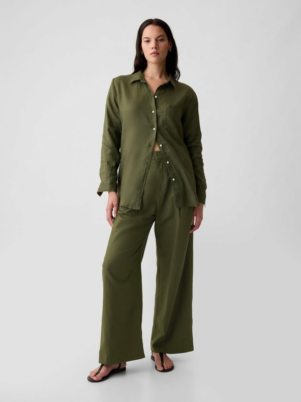 GAP Ľanové nohavice 365 High Rise GAP