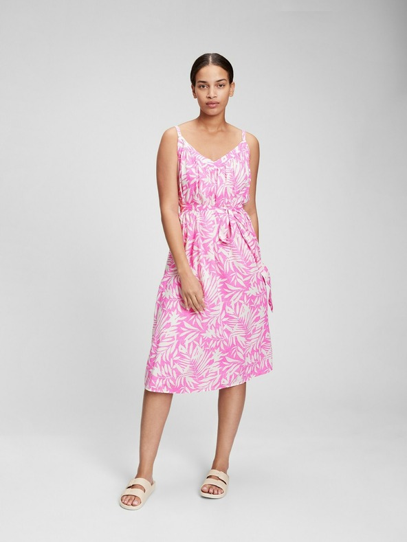 GAP Šaty tropical midi na ramienka GAP