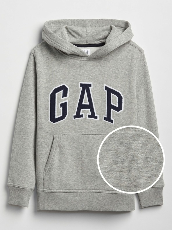 GAP Detská mikina s logom a fleece GAP