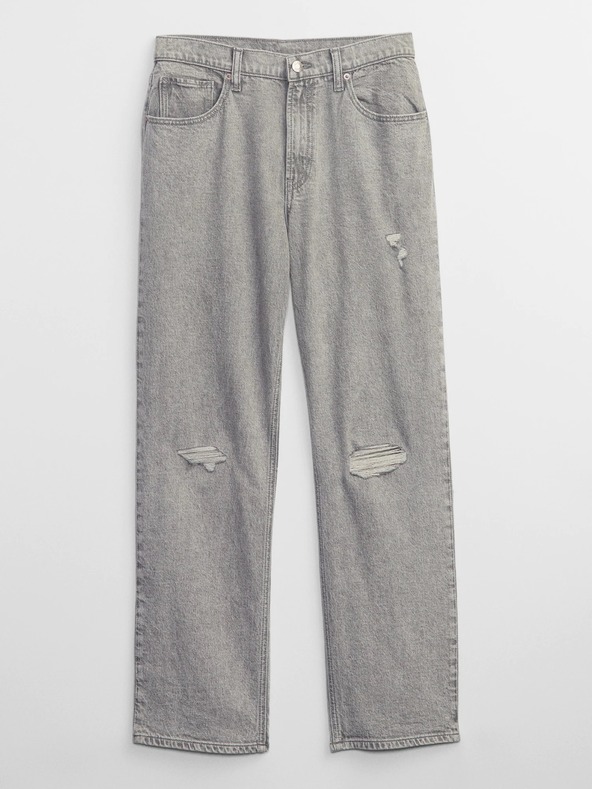 GAP Džínsy loose Mid Rise Destructed '90s GAP