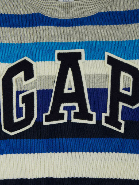 GAP Baby pruhovaný sveter s logom GAP