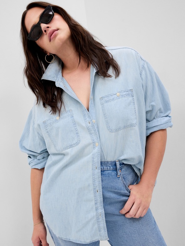 GAP Chambray oversize košeľa Big Shirt GAP