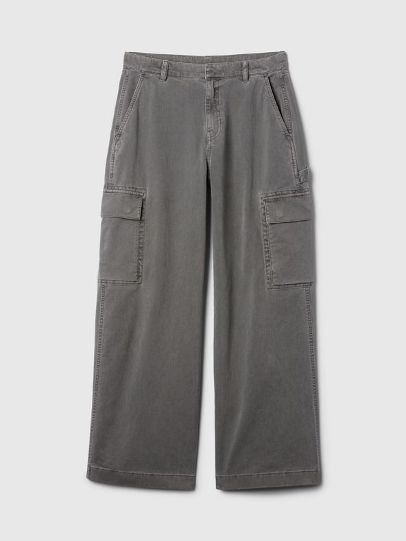GAP Nohavice s vreckami Baggy Khaki Cargo GAP