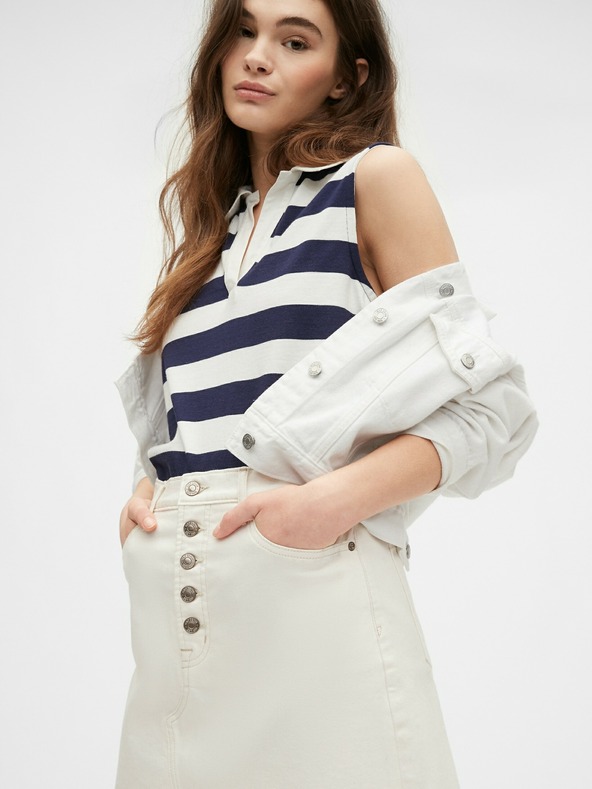 GAP Džínsová sukňa na gombíky GAP