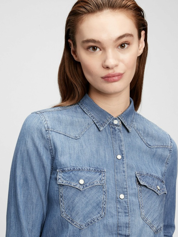 GAP Džínsová košeľa western GAP