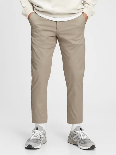 GAP Nohavice modern slim cropped khaki GapFlex GAP