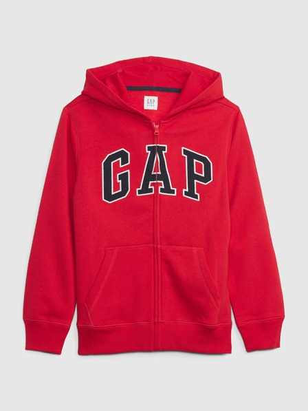 GAP Detská mikina s logom a fleece GAP