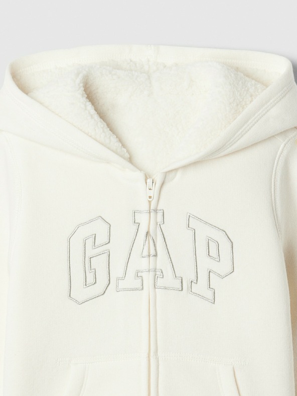 GAP Baby sherpa mikina s logom GAP