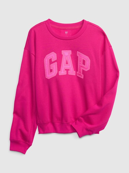 GAP Detská mikina s logom a fleece GAP