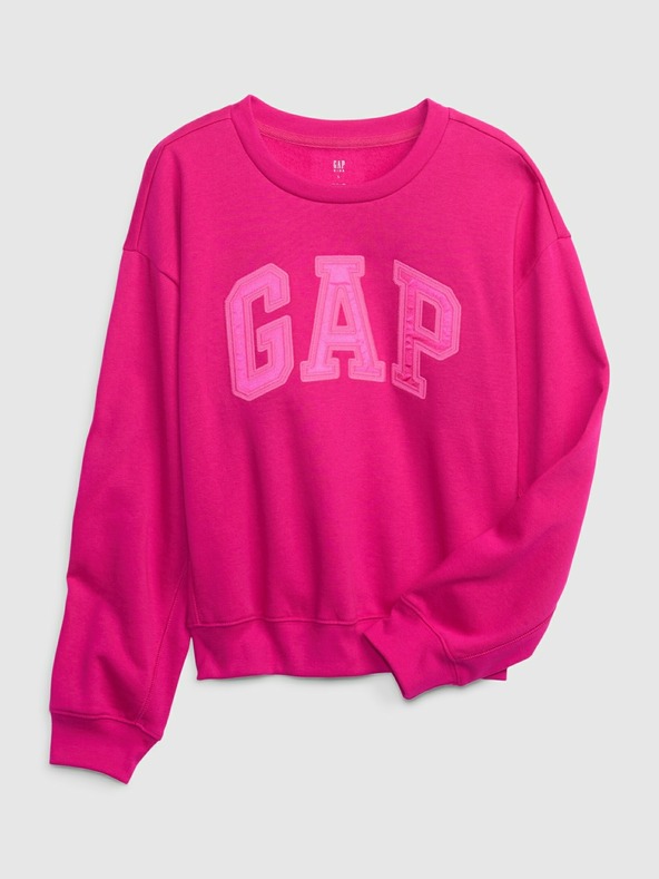 GAP Detská mikina s logom a fleece GAP