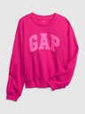 GAP Detská mikina s logom a fleece GAP