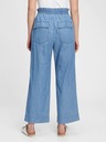 GAP Nohavice high rise chambray wide-leg GAP