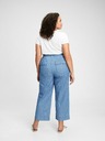 GAP Nohavice high rise chambray wide-leg GAP