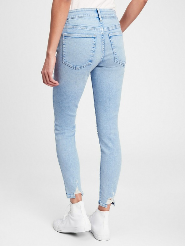 GAP Džínsy distressed jeggings mid rise GAP