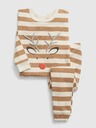 GAP Baby pruhované pyžamo so sobom GAP