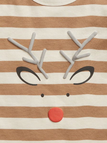 GAP Baby pruhované pyžamo so sobom GAP