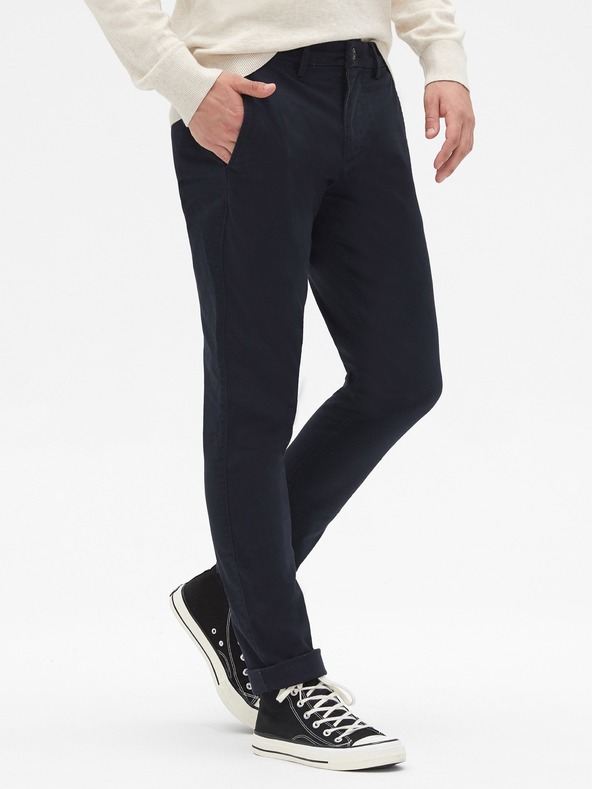 GAP Nohavice essential khaki skinny fit GapFlex GAP