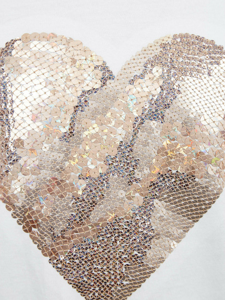 GAP Detské tričko s flitrovým srdcom GAP