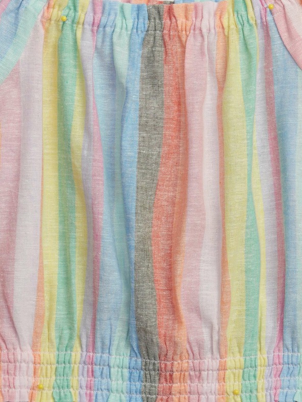 GAP Detský ľanový pruhovaný top GAP