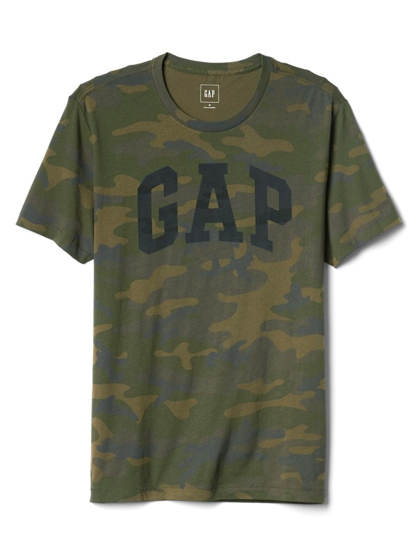 GAP Tričko GAP logo camo print