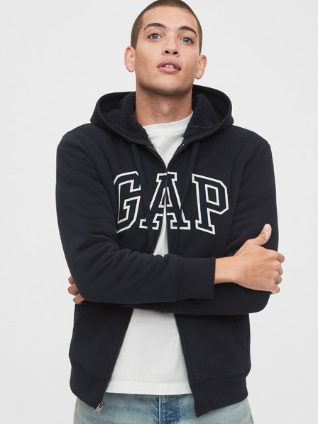 GAP Mikina GAP logo full-zip sherpa