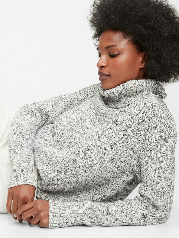 GAP Sveter cable knit s rolákom GAP