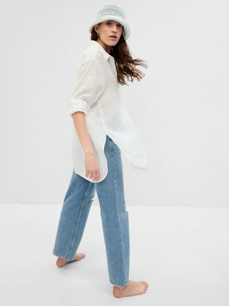 GAP Ľanová dlhá košeľa GAP