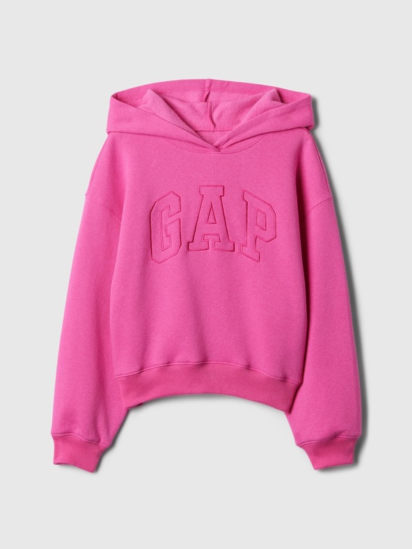GAP Detská mikina s logom a fleece GAP