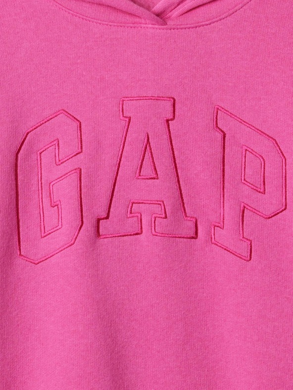 GAP Detská mikina s logom a fleece GAP