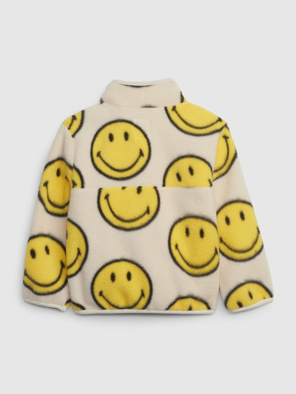 GAP Baby fleece mikina Gap × SmileyWorld® Unisex GAP