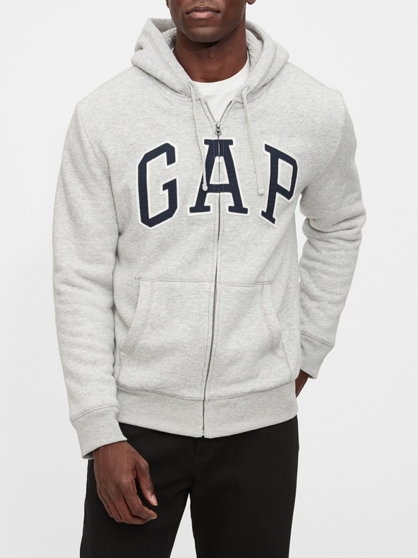 GAP Mikina GAP logo na zips sherpa