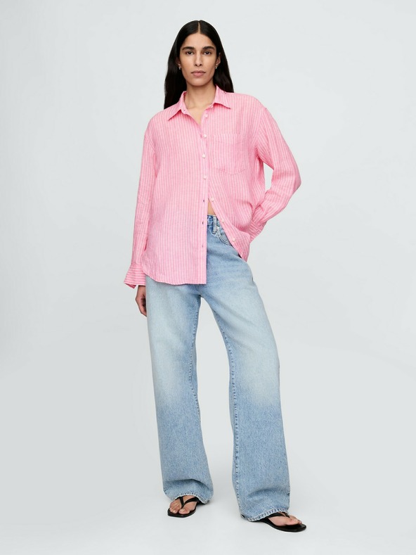 GAP Ľanová oversize košeľa Big Shirt GAP