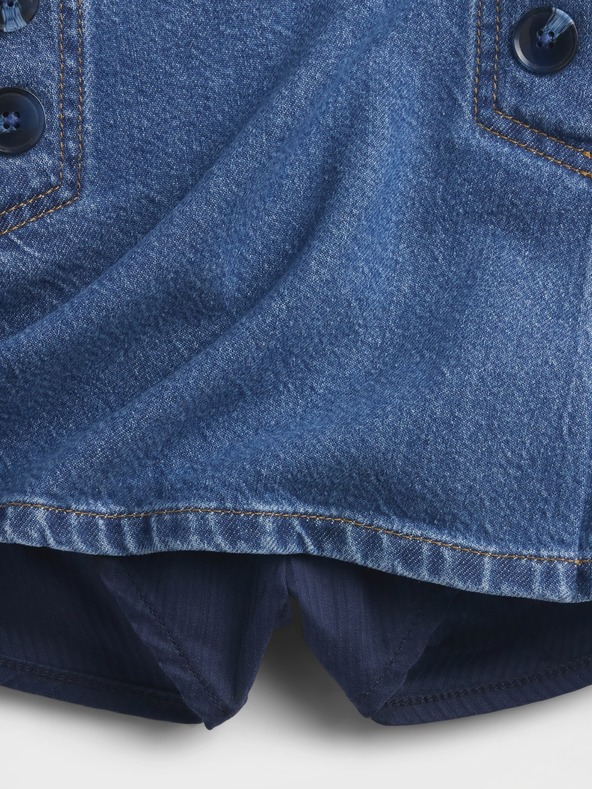 GAP Džínsová kraťasová sukňa Sailor GapStudio by Zac Posen GAP