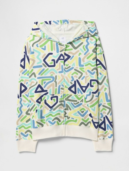 GAP Detská mikina s logom a fleece GAP