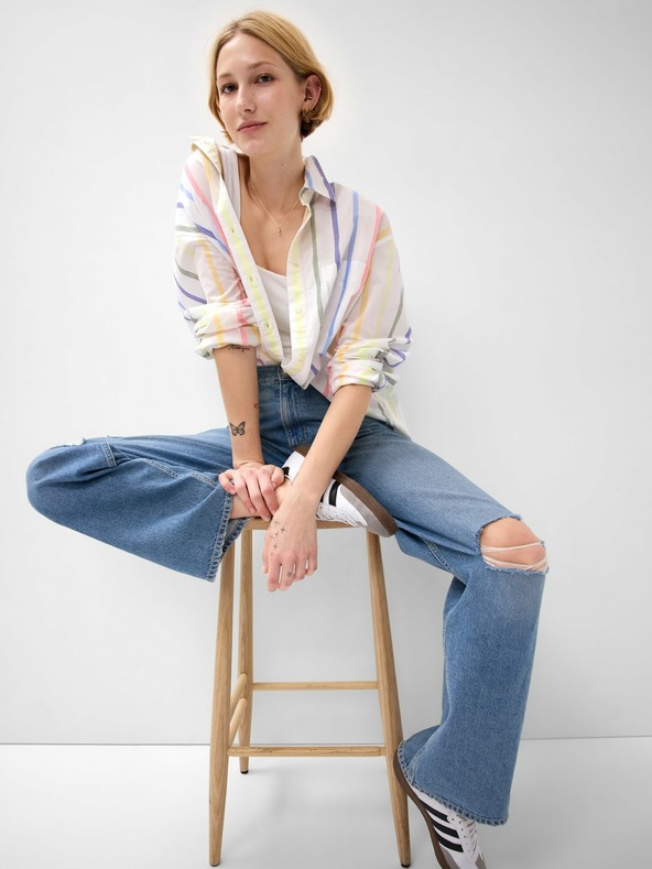 GAP Pásikavá košeľa oversize GAP