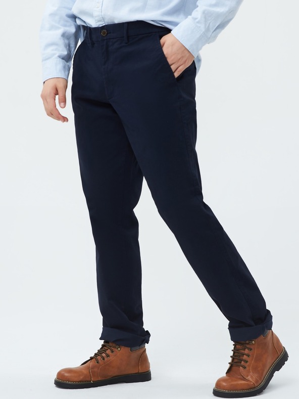 GAP Nohavice essential khaki straight fit GapFlex GAP