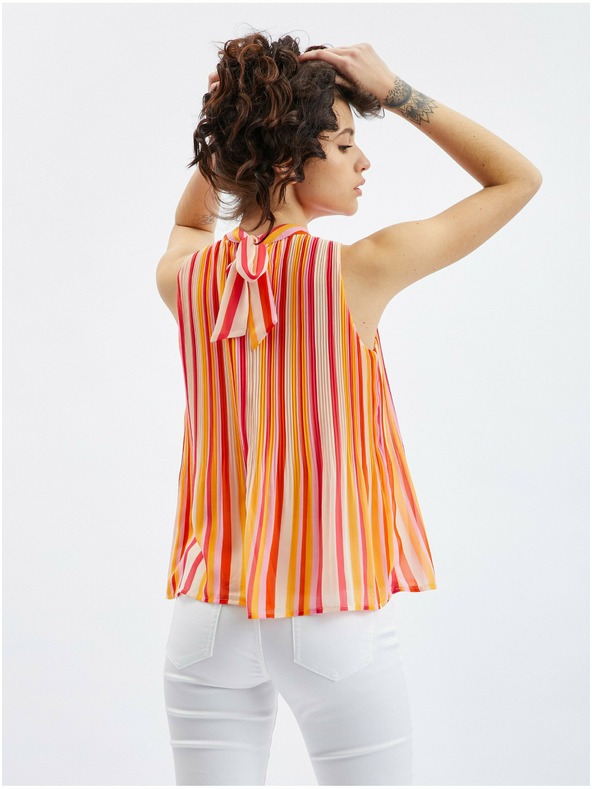 Orsay Ružovo-oranžová dámska pruhovaná blúzka ORSAY