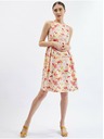 Orsay Červené a krémové dámske kvetinové šaty ORSAY