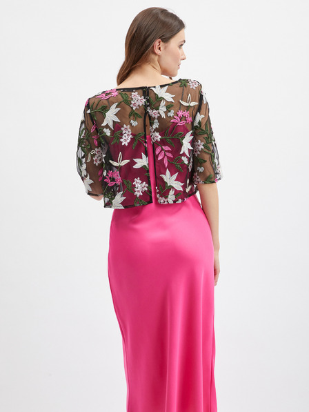 Orsay Čierna dámska kvetovaná blúzka ORSAY