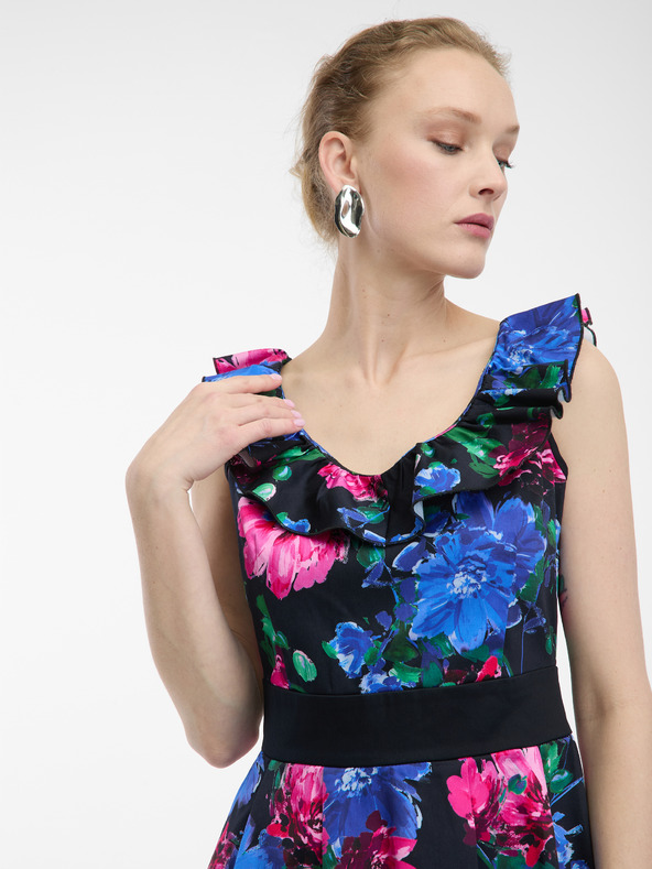 Orsay Ružovo-modré dámske šaty s kvetmi ORSAY