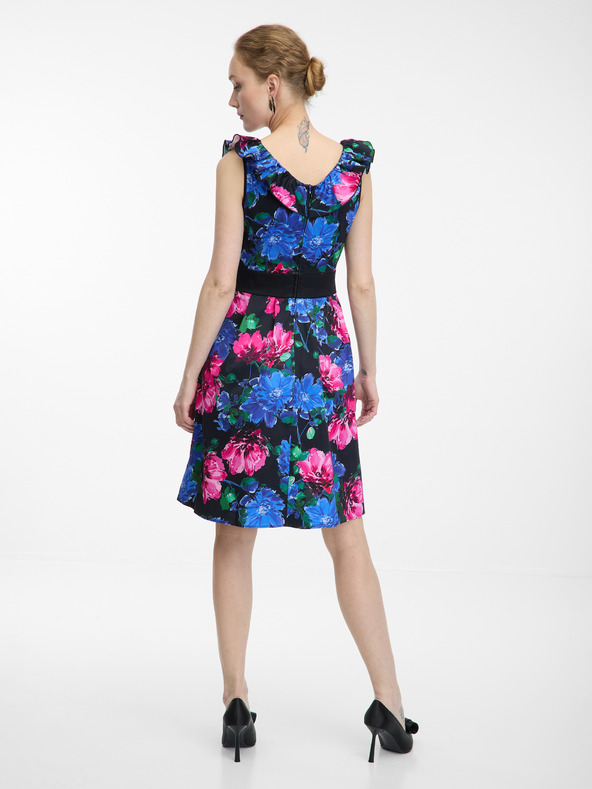 Orsay Ružovo-modré dámske šaty s kvetmi ORSAY