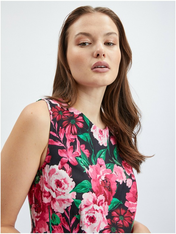 Orsay Čierno-ružové dámske kvetinové šaty ORSAY