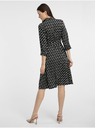Orsay Čierne dámske vzorované košeľové šaty ORSAY