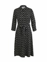 Orsay Čierne dámske vzorované košeľové šaty ORSAY
