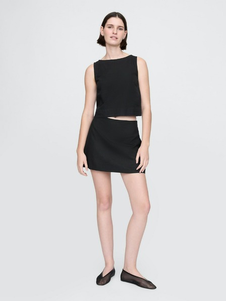 GAP Ľanová kraťasová sukňa GAP